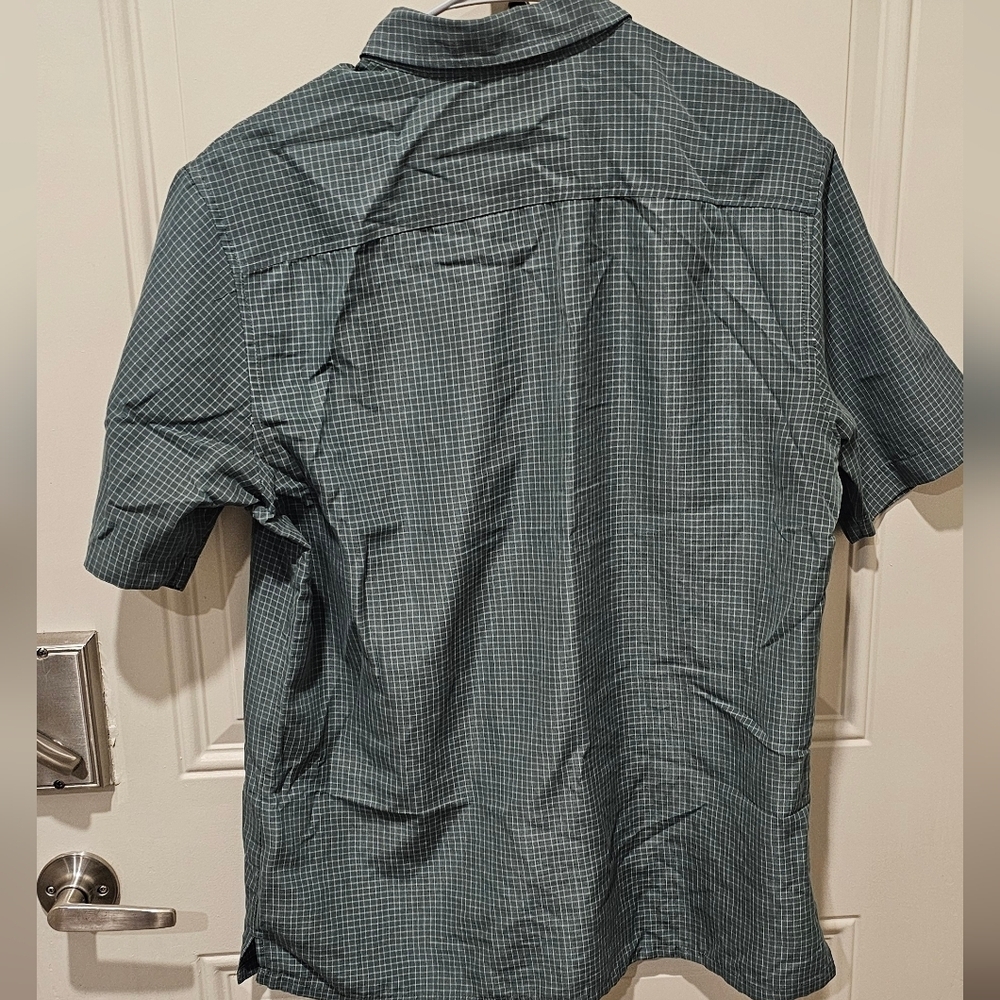 Croft & Barrow Teal Plaid Button Down Shirt - Picture 3 of 5